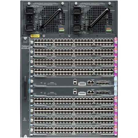 Cisco Catalyst 4500E Series 10-Slot 48G/Slot Capable Chassis, Fan, No Ps WS-C4510R+E